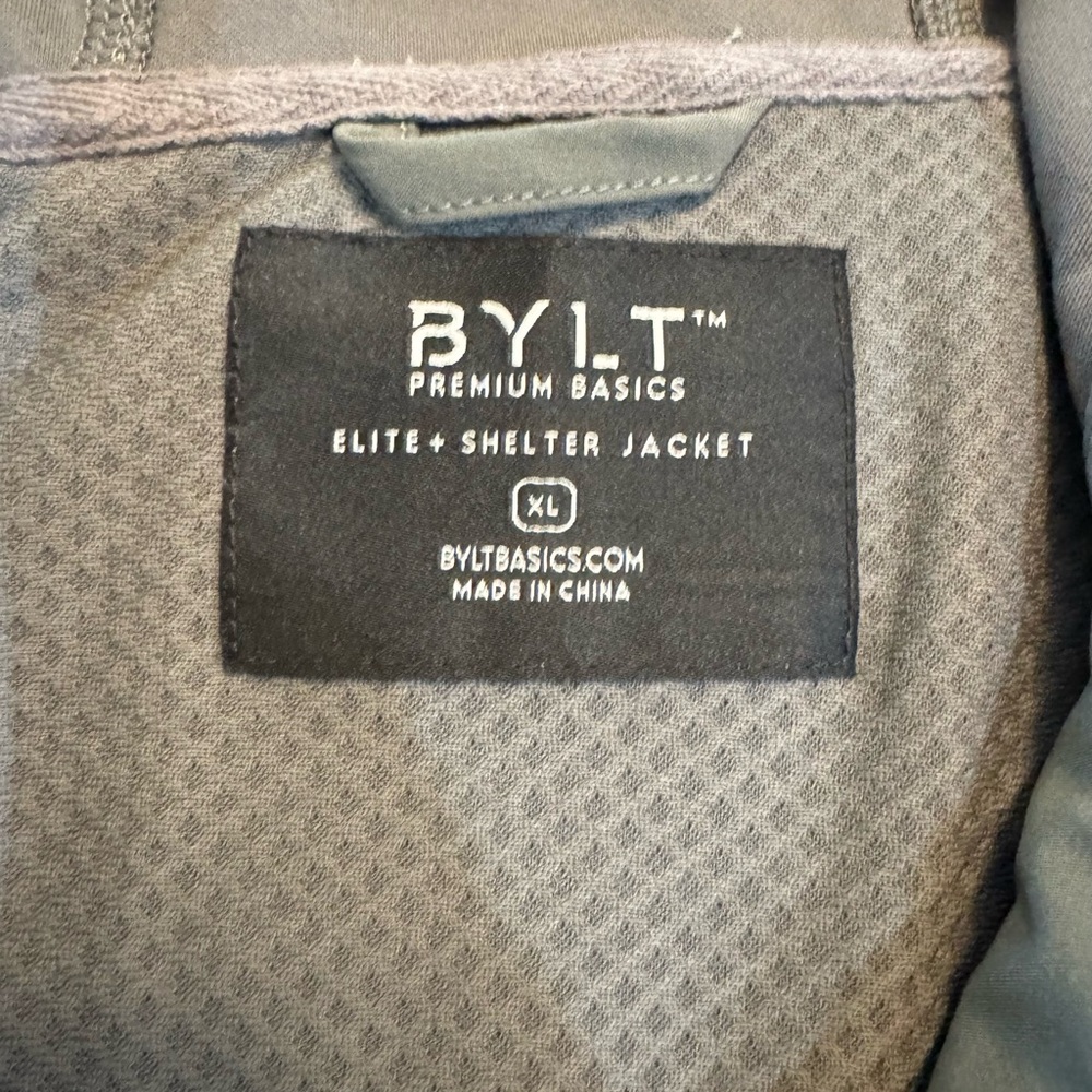 BYLT Men’s Premium Basics Grey Hooded Elite+ Shelter Jacket Size XL - Picture 2 of 12